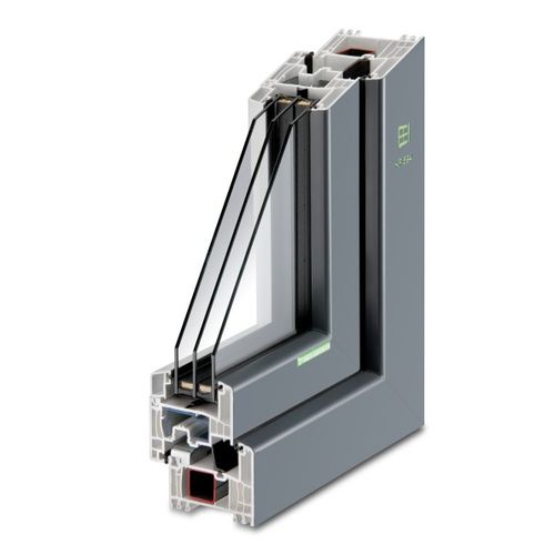 Окно из ПВХ - KF 594 - Kneer GmbH Fenster und Türen  - распашное / с тройным остеклением