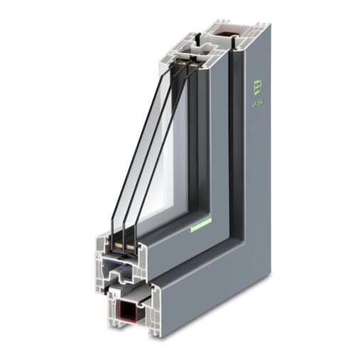 Окно из ПВХ - KF 694 - Kneer GmbH Fenster und Türen  - распашное / с тройным остеклением