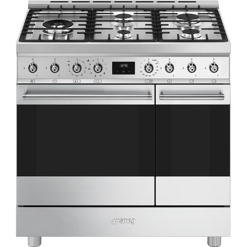 Газовая кухонная плита - C92GPX2 - SMEG - электрическая / 6 конфорок / 2 духовки