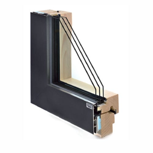 Окно из дерева - PASSIVE - Rauh SR Fensterbau - из алюминия / со створкой / с тройным остеклением