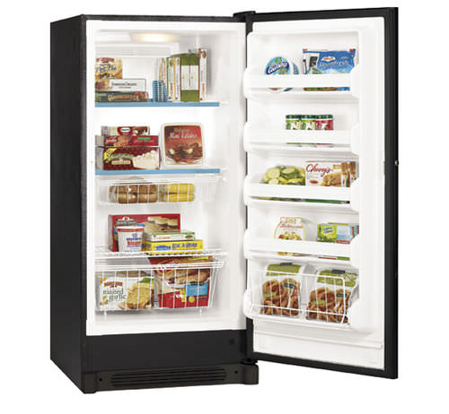 black frigidaire deep freezer