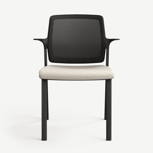 Современный стул для посетителей - EVO - Allsteel - для интерьера / из сетки / с высокой спинкой