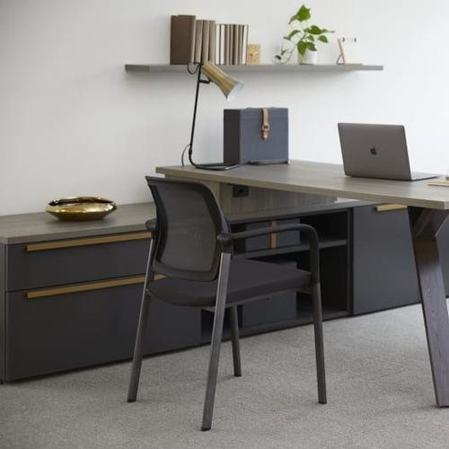 Современный стул для посетителей - ACUITY - Allsteel - для интерьера / из сетки / с основанием из пластика
