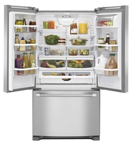 Американский холодильник с морозильной камерой - MFF2558DEM - Maytag - для бытового использования / отдельно стоящий / с нижней морозильной камерой