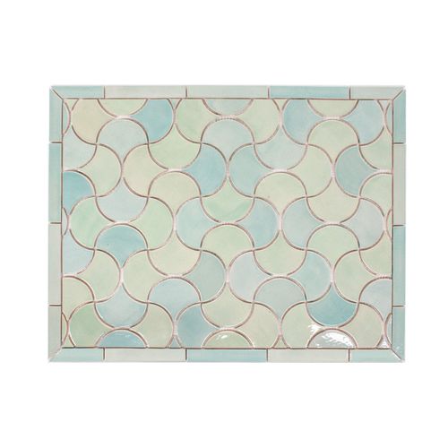 Мозаика из керамики - STOVE SPLASH - MEDIUM MOROCCAN FISH SCALES - Mercury Mosaics - матовая / для кухни / настенная