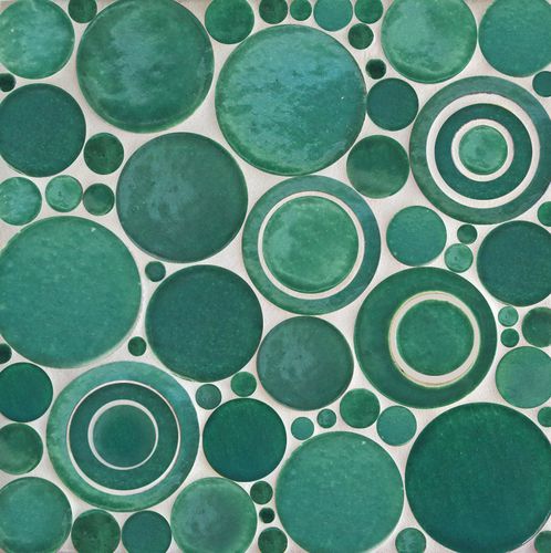 Мозаика из керамики - BUBBLES - Mercury Mosaics - для интерьера / настенная / круглая