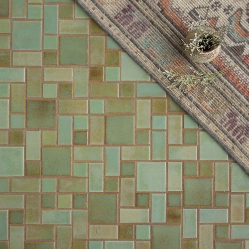 Мозаика из керамики - REGULAR CRAFTSMAN SQUARES - Mercury Mosaics - матовая / для интерьера / настенная