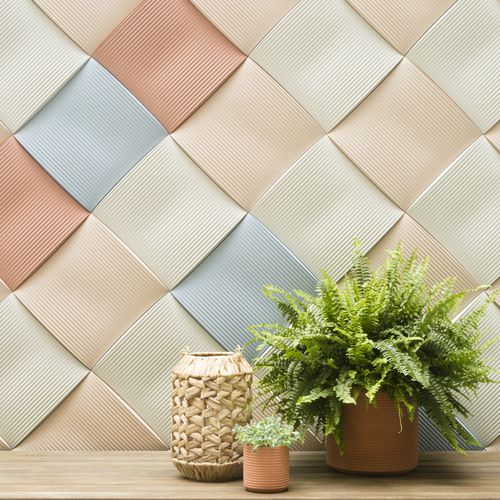 Плитка 3D - WEAVE - kaza concrete - из бетона / структурная / для интерьера