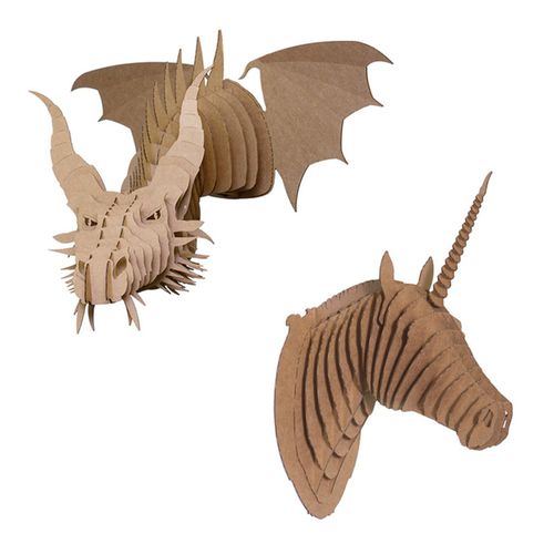 Скульптура из картона - FANTASY SET - cardboard safari - настенная