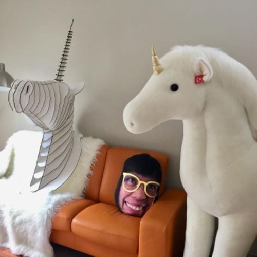 Скульптура из картона - MERLIN UNICORN HEAD  - cardboard safari - настенная