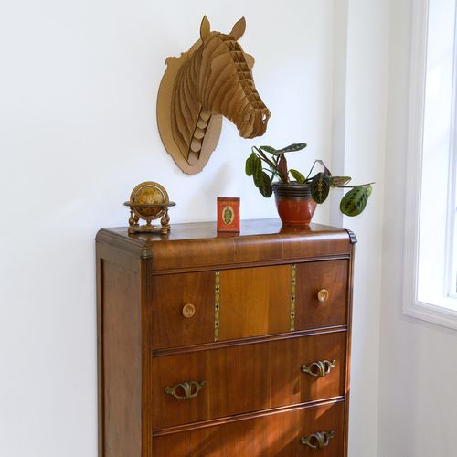 Скульптура из картона - PIPPIN HORSE HEAD - cardboard safari - настенная