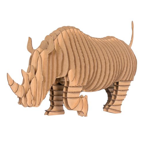 Скульптура из картона - RAMBLING ROBBIE FULL BODY RHINO - cardboard safari - настенная