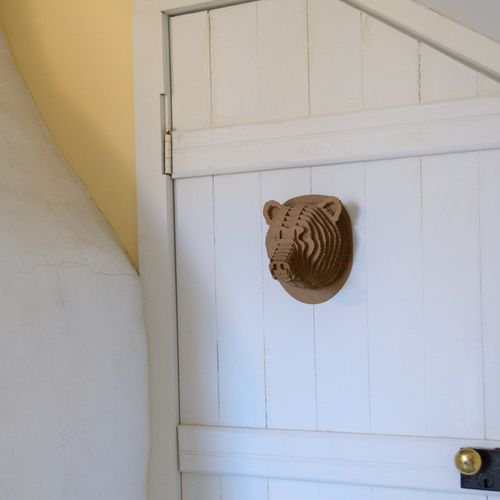 Скульптура из картона - STEWART BEAR HEAD - cardboard safari - настенная