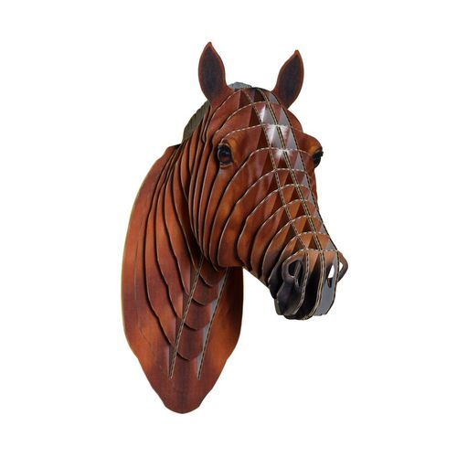 Скульптура из картона - PIPPIN LIFELIKE HORSE HEAD - cardboard safari - настенная