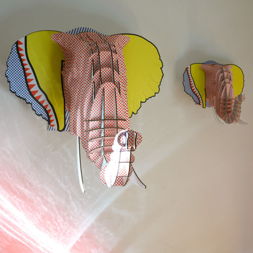 Скульптура из картона - POP! PATTERN ANIMAL HEADS - cardboard safari - настенная