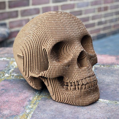 Скульптура из картона - VINCE HUMAN SKULL - cardboard safari - для наружного применения