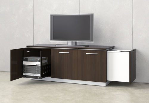 Современная мультимедийная мебель - PERFORMANCE CREDENZA - Nucraft - модульная / для конференц-зала / из лакированной древесины