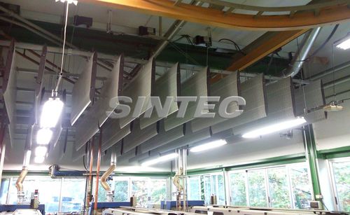 Акустический баффл из ткани - AISFÓN ABSORBENT - SINTEC INSONORIZACIÓN - подвесной / прямоугольный / декоративный