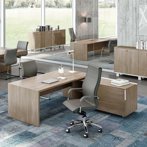 Директорский рабочий стол - T45   - Quadrifoglio Sistemi d'Arredo - напольный / современный / из металла