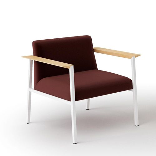 Кресло скандинавский дизайн - ADO   - Quadrifoglio Sistemi d'Arredo - из ткани / из дерева / обитое