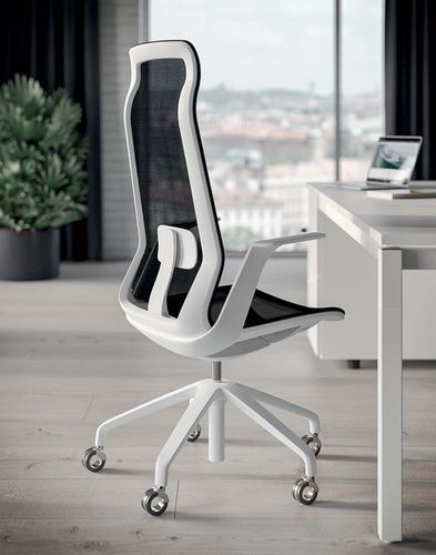 Стул для работы из сетки - ODE - Quadrifoglio Sistemi d'Arredo - с крестообразным основанием / на колесиках / поворотный