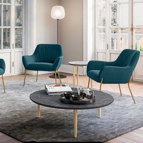 Современное кресло - CITY DECÒ - Quadrifoglio Sistemi d'Arredo - из ткани / из дерева / обитое