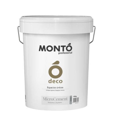 Штукатурка для отделки - MICROCEMENT BASE - PINTURAS MONTO - для сглаживания / для интерьера / для наружного применения