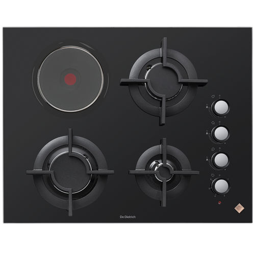 Газовая варочная панель - DPG7640BM - DE DIETRICH ELECTROMENAGER - 4 конфорки / встраиваемая / с поворотными регуляторами