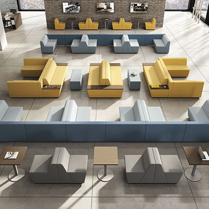 Модульный диван - INVITE - Office Furniture Group - современный / из пенополиуретана / серый
