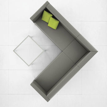 Модульный диван - INFINITY - Office Furniture Group - современный / из кожи / коричневый