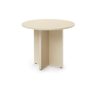 Современный журнальный столик - X - Office Furniture Group - из ламината / с основанием из ламината / круглый