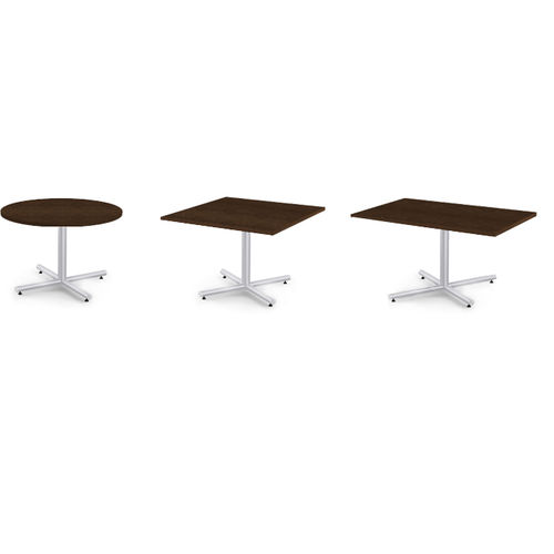 Современный журнальный столик - TUBULAR - Office Furniture Group - из дерева / с основанием из металла / прямоугольный