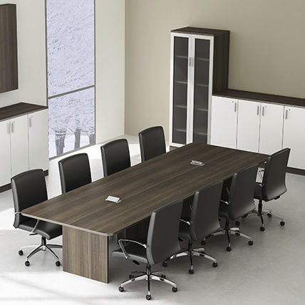 Современный стол для собраний - Office Furniture Group - из дерева / с основанием из металла / прямоугольный