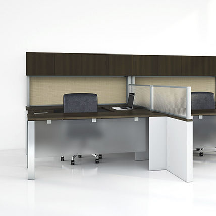Напольная отделительная перегородка для офиса - EXTEND SERIES - Office Furniture Group - для рабочего стола / из стекла / из ламината