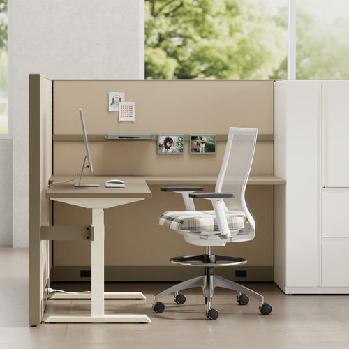 Напольная отделительная перегородка для офиса - ETARRAN™ - KIMBALL Office - самонесущая / из ткани / из металла