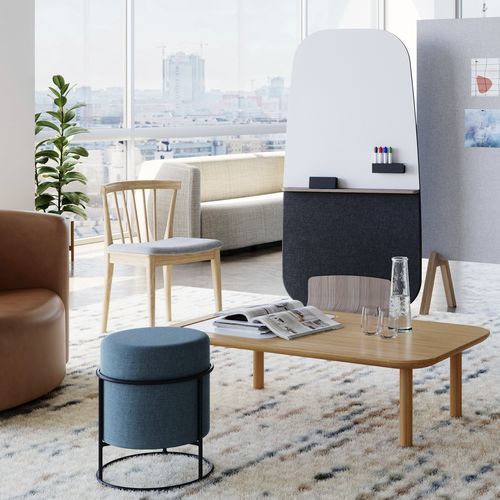 Напольная отделительная перегородка для офиса - PARADOLIA® - KIMBALL Office - для рабочего стола / из ткани / из дерева