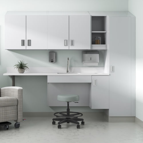 Современный стеклянный шкаф - ALTERNA® - KIMBALL Office - на столешнице / настенный / из дерева