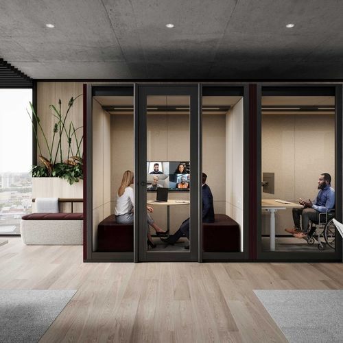 Акустическое пространство для концентрации внимания - Focus Quiet Duo Work Room - schiavello - застекленное / модульное / для 2 человек