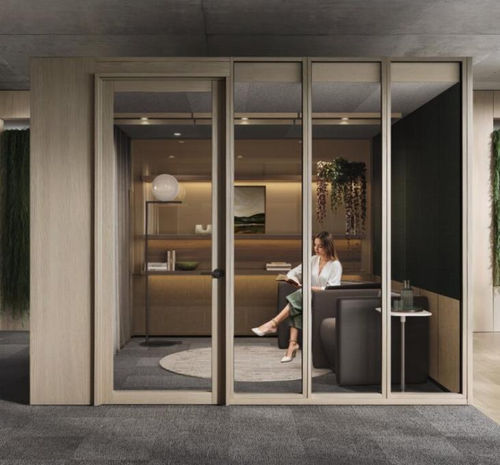 Акустическое пространство для концентрации внимания - Focus Quiet Room - Gen 2 - schiavello - застекленное / для 2 человек / с застекленной дверью