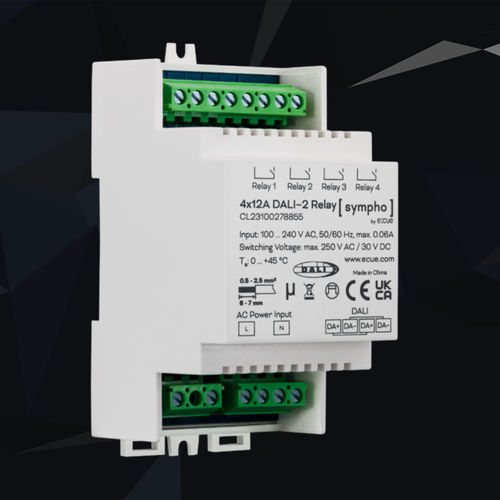 Блок управления для освещения - SYMPHO 4x12A DALI-2 Relay - Traxon Technologies - на DIN-рейке / для интерьера / для бытового использования