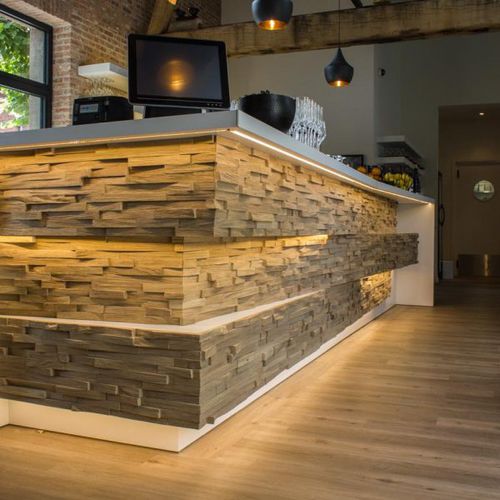 Облицовочная пластина из дерева - PL4  - V4 Woodflooring - внутренняя / текстурированная / имитация кирпича