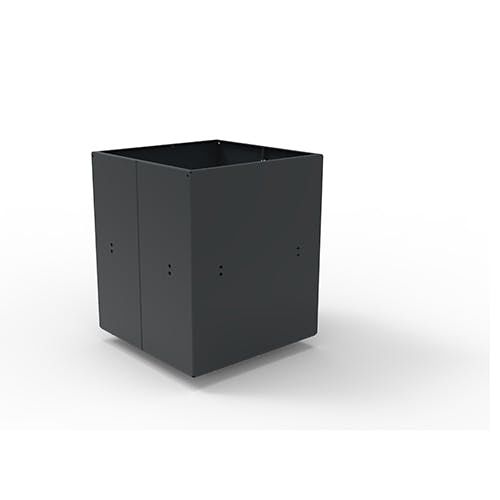Садовый горшок из гальванизированной стали - Plantari 5531633 - ERLAU - из стали, покрытой порошком / квадратный / для профессионального использования