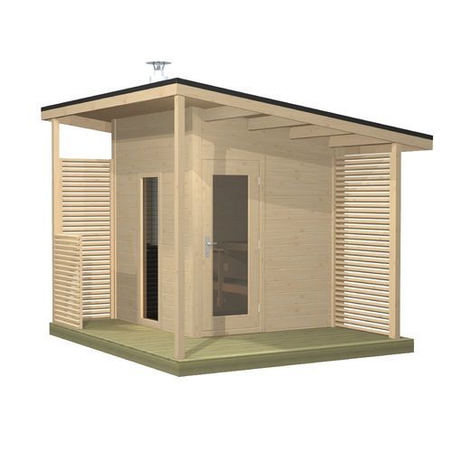 Финская сауна - Solide Compact - HARVIA - для бытового использования / из ели / для улицы