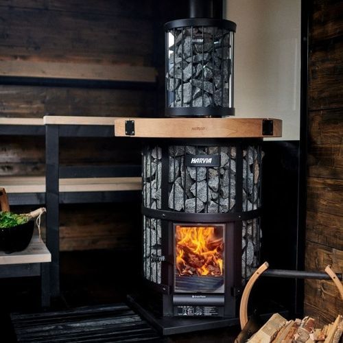 Печь-камин на дровах - Legend 240 GreenFlame - HARVIA - 10 кВ...20 кВ / 20 кВт...50 кВт / напольная