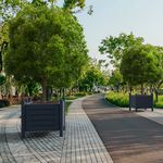 кадка для садовых растений из стали, покрытой порошком