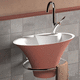 подвесной умывальник для рук / конический / из Solid Surface / со встроенными полотенцесушителями
