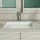 раковина под рабочей поверхностью / из Solid Surface / для лиц с ограниченной подвижностью / прямоугольная