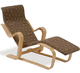 современный шезлонг / из дерева / коричневый / Marcel Breuer