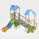 игровая конструкция для игровой площадки / из гальванизированной стали / из алюминия / из полиэтилена