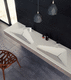 подвесная раковина / из Solid Surface / двойная / прямоугольная